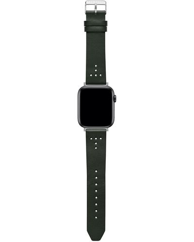 Ted Baker Green Leather Strap With Drilled T For Apple Watch® - Black
