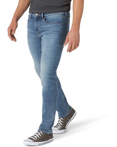Lee Jeans Brushed Back Straight Fit Tapered Leg Jean - Blue