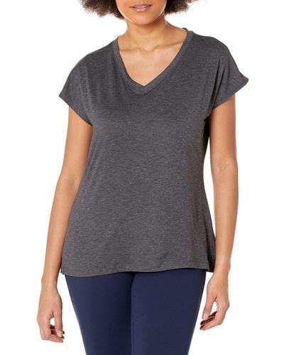 Greg Norman Collection Annie S/s V-neck - Gray
