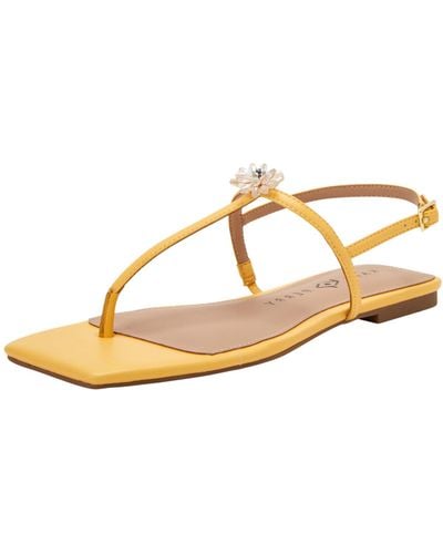 Katy Perry Shoes The Camie T-strap Thong Flat Sandal - Metallic