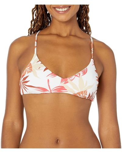 Roxy Standard Beach Classics Athletic Bikini Top - Brown