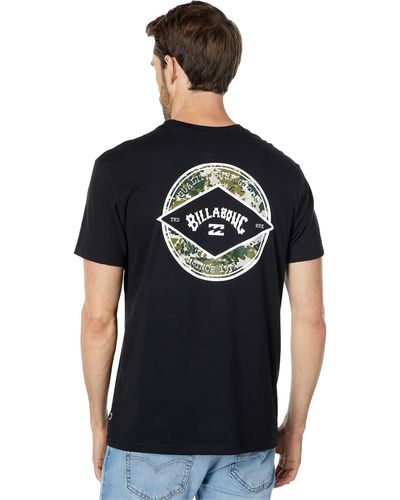 Billabong Classic Short Sleeve Premium Logo Graphic Tee T-shirt - Black