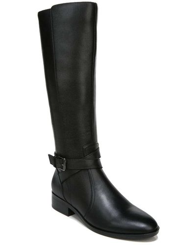 Naturalizer S Rena Knee High Riding Boot Black Leather Wide Calf 9 M