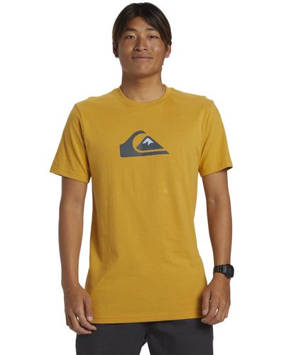 Quiksilver Comp Logo Tee Shirt - Yellow