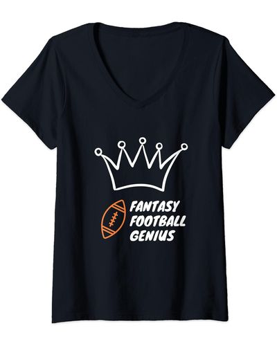 Champion S Fantasy Football Genius V-neck T-shirt - Black