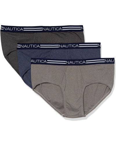 Nautica Classic Cotton 3-pack Fly Front Briefs - Multicolor