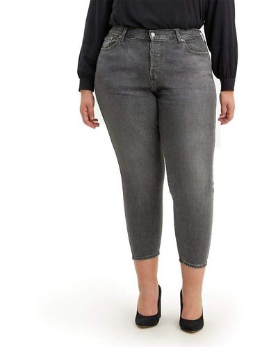 Levi's Plus Size Wedgie Skinny Jeans - Gray