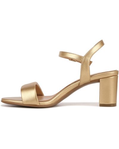 Naturalizer S Bristol Ankle Strap Block Heel Dress Sandal Dark Gold 5 M - Natural