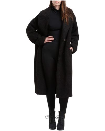 Splendid Sivan Boucle Long Sleeve Coat - Black