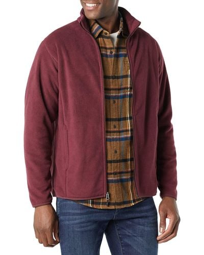 Amazon Essentials Full-zip Fleece Jacket - Red