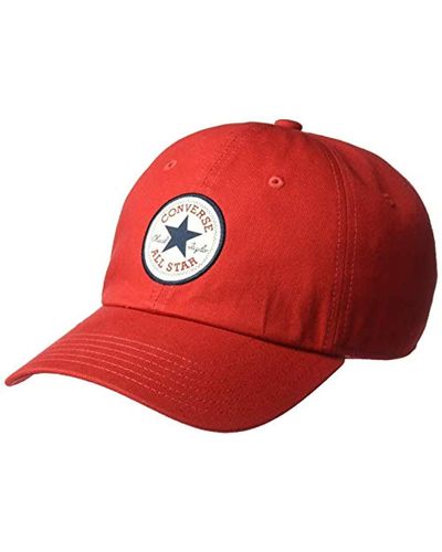 Converse Unisex Tipoff Chuck Patch Baseball Hat - Red