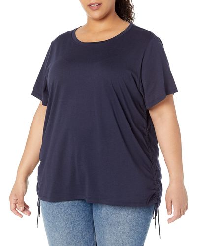 Calvin Klein Plus Size Sportswear Everyday Cotton Span Jersey Logo T-shirt - Blue