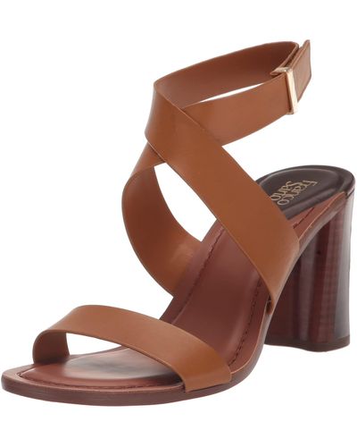 Franco Sarto S Olinda High Heel Dress Sandal Tan Leather 11 M - Brown