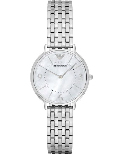 Emporio Armani Ar2507 Ladies Kappa Wristwatch Silver - Metallic