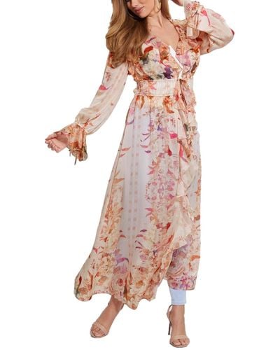 Guess Long Sleeve Vanessa Duster - Pink