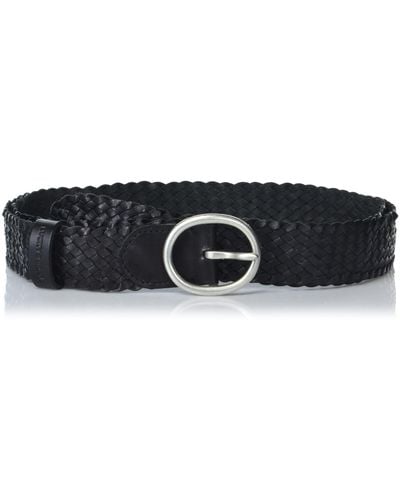 Lucky Brand Woven Leather Belt - Black