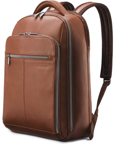 Samsonite Classic Leather Backpack - Brown
