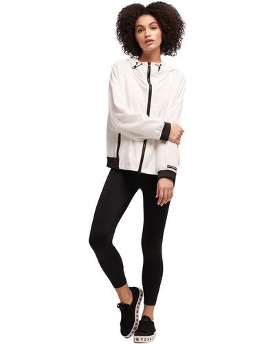 DKNY Sport Perforated W/hood Jacket - White
