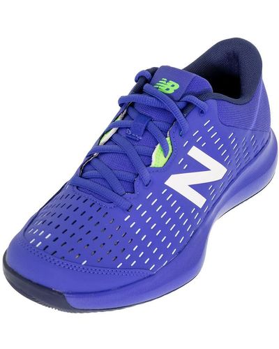 New Balance Mens 696 V4 Hard Court Tennis Shoe - Blue