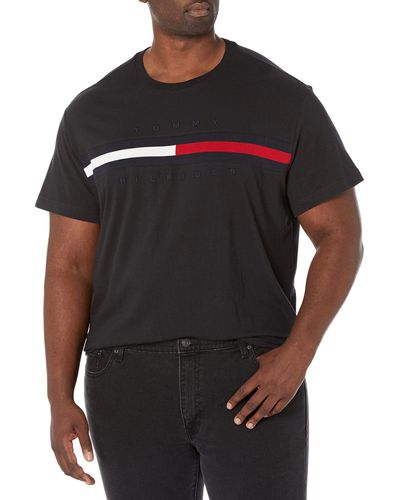 Tommy Hilfiger Mens Short Sleeve Signature Stripe T-shirt T Shirt - Multicolor