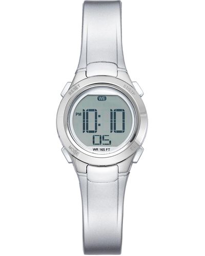 Amazon Essentials Digital Chronograph Resin Strap Watch - White