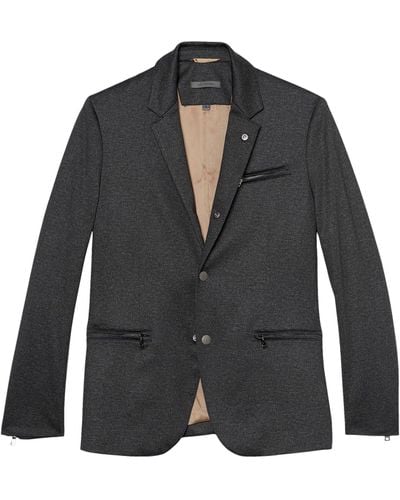John Varvatos Bryson Snap + Zipper Detail Soft Jacket Jvs1766y2 - Black