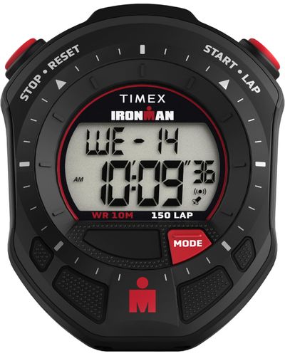 Timex Ironman Stopwatch 65mm- Digital Dial Black Case