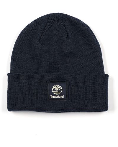 Timberland Cuffed Beanie With Tonal Patch - Blue