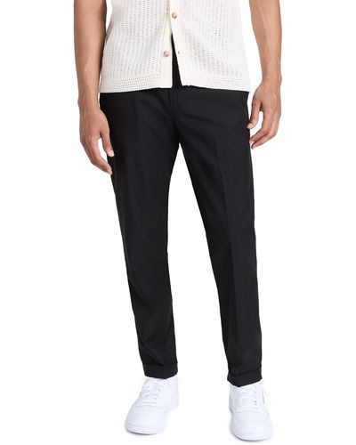 Vince Tapered Cuffed Trouser - Black