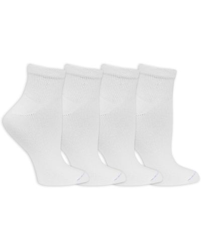 Dr. Scholls 4 Pack Diabetic And Circulatory Non Binding Ankle Socks - White
