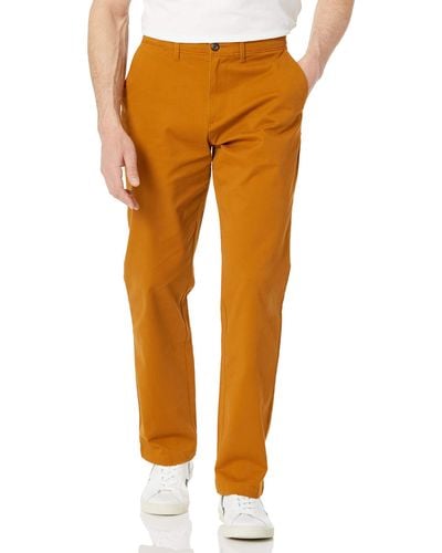 Amazon Essentials Classic-fit Casual Stretch Chino Pant - Orange