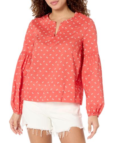 Tommy Hilfiger Long Sleeve Daisy Print Shirt - Red