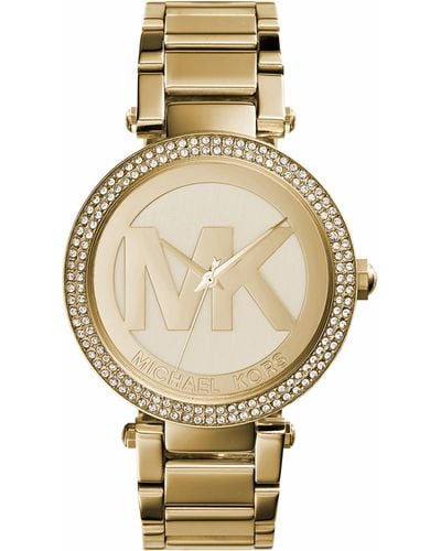 Michael Kors Parker Three-hand Gold-tone Stainless Steel Watch - Metallic