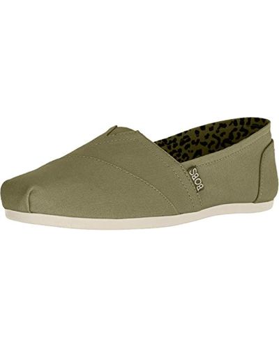 Skechers Bobs Bobs Plush-peace And Love Sneaker, Olive, 6.5 M Us - Green