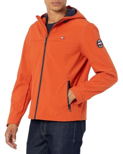Tommy Hilfiger Lightweight Performance Softshell Hoody Jacket Transitional - Orange