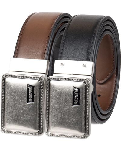 Levi's Reversible Leather Stretch Belt - Gray