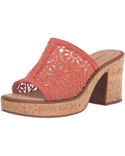 Lucky Brand Talvy Macrame Platform Sandal Mule - Pink