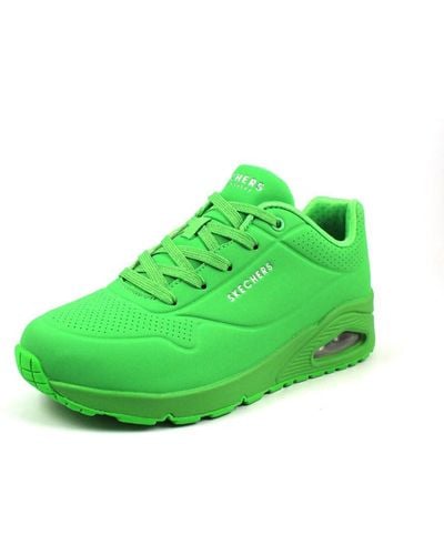 Skechers Uno – Shimmer Away Sneakers Voor - Groen