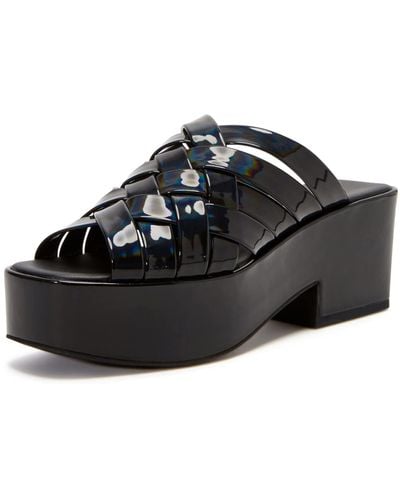 Katy Perry The Busy Bee Criss Cross Slide Wedge Sandal - Black