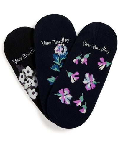Vera Bradley 3 Pack Low-cut Liner Socks - Black