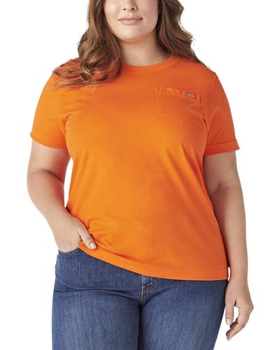 Dickies Plus Size Short Sleeve Heavyweight T-shirt - Orange