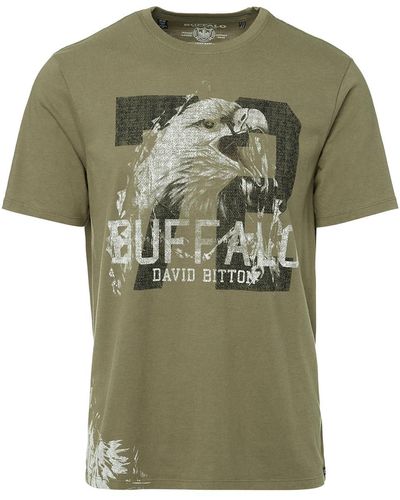 Buffalo David Bitton Short Sleeve Americana Tee - Green