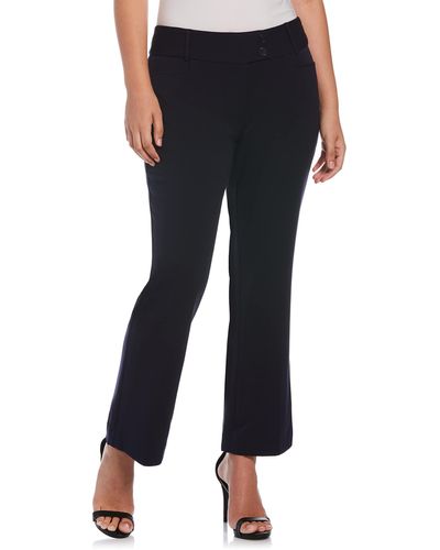 Rafaella Missy Flat Front Active Waistband Golf Pant With A Classic Fit - Black