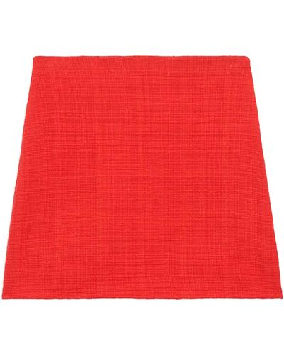 Theory Tonal Tweed Mini Skirt - Red