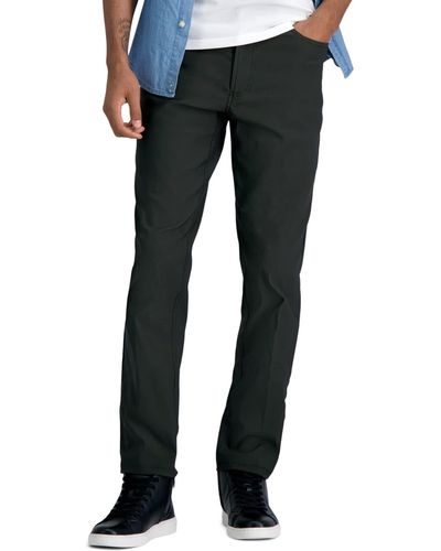Kenneth Cole Mens Technicole 5-pocket Slim Fit Casual Pants - Black