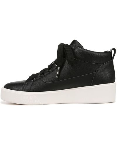 Naturalizer S Morrison Mid High Top Fashion Casual Sneaker Black Leather/white Sole 11 M