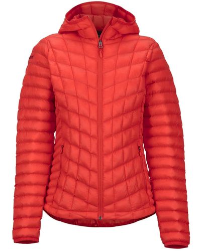 Marmot S Featherless Hoody Winter Jacket - Red