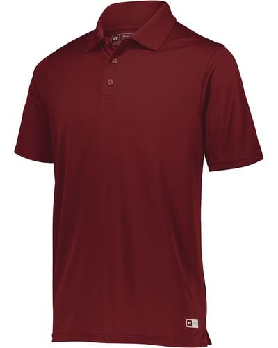 Russell Power Performance Polo - Premium Dri-fit Shirt For - Red