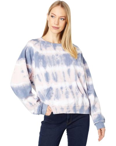 Lucky Brand Womens Slouchy Fleece Sweatshirt - Multicolor