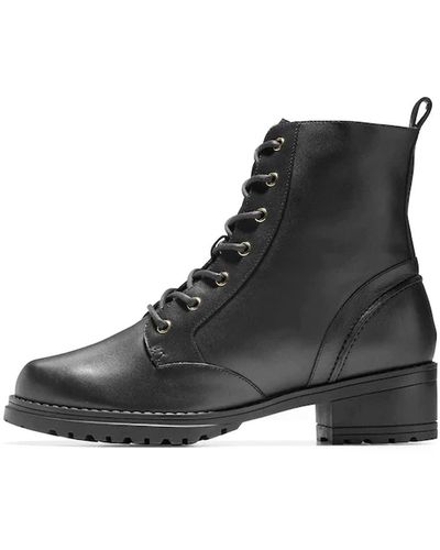 Cole Haan Camea Combat Boot Fashion - Black